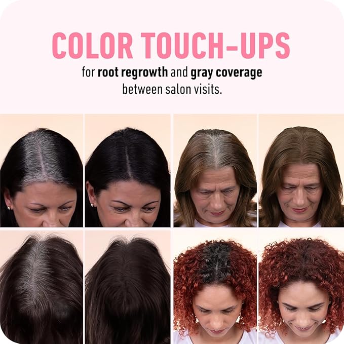 BOLDIFY Hairline Powder - Root Touch Up Hair Color for Gray Coverage - Bald Spot Concealing Hair Powder for Women & Men - 24-Hour Stain-Proof - Dark Brown