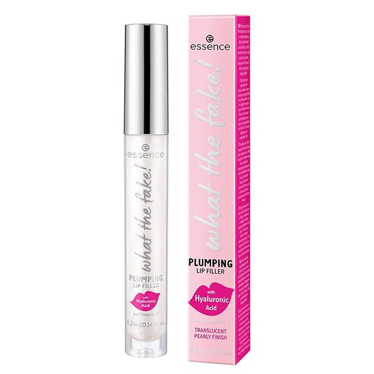 essence | What the Fake! Plumping Lip Filler | Lip Gloss for Full, Voluminous Lips | Translucent Pearly Finish | Vegan & Cruelty Free, Gluten Free, Paraben Free