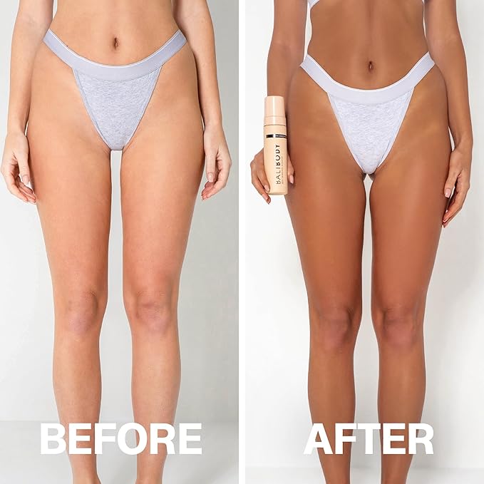 Bali Body Ultra Dark Self-Tanning Mousse + Mitt Bundle | Deep Looking Perfect Bronzed Shade | Streak-Free Green Based Tinted Self-Tanner + Reusable Stain-Free Tan Applicator | Vegan, Cruelty Free