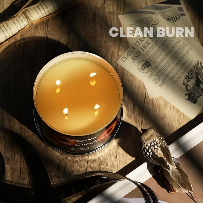 4EVER Scented Candles | 4-Wick 18oz Soy Wax Candle | Up to 50Hrs Clean Burn | Aromatherapy Candles for Home Scented | Gifts for Women & Mom, Home Comforts