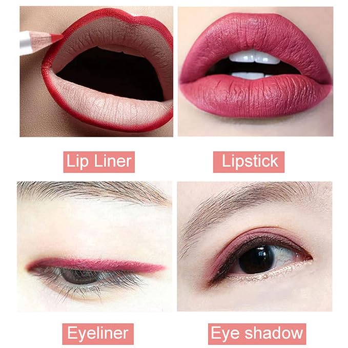 Waterproof Lip Liner Pencil, Pack of 12