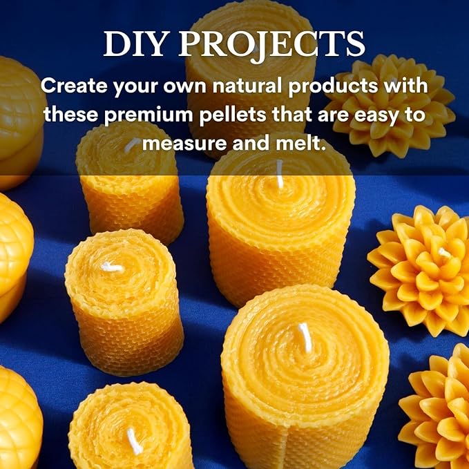 Yellow Beeswax Pellets 5lb, 100% Pure, Naturals