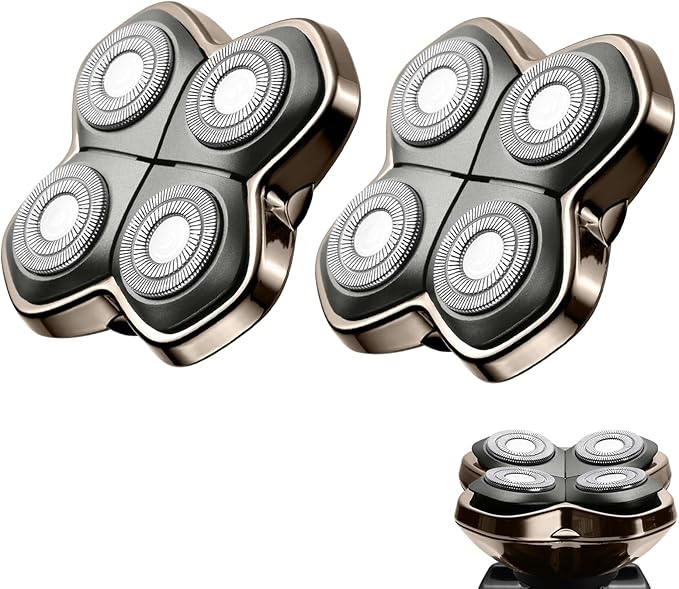 Replacement Blade Shaver PRO 2 Head for Electric Shaver Compatible with Skull Pitbull, Butterfly Kiss PRO & Palm Shavers (2Pack)