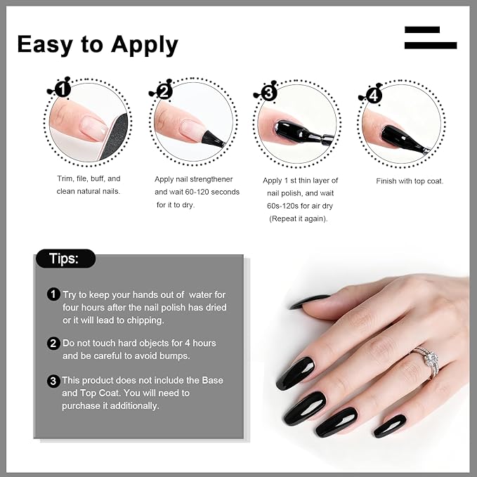 2Pcs Nail Polish Set 16.5ml Black and White Quick Dry Nail Polish Non Gel Nail Art DIY Home Manicure Gift for Women