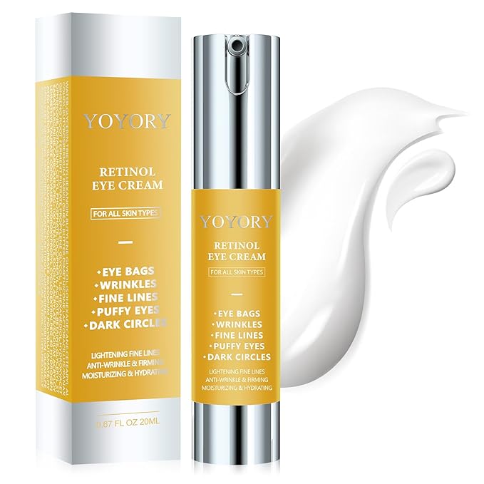 Retinol Under Eye Cream - Anti-Aging Eye Cream for Dark Circles and Puffiness, Eye Bags, Wrinkles Fine Lines Skin Care Treatment Hydrates & Lifts (20ml)