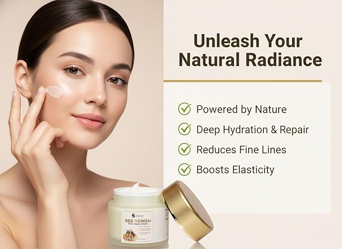 SUDNY Natural Bee Venom Cream | Advanced Bee Venom Moisturizer with Manuka Honey | Exfoliating Face Cream with Salicylic Acid to Clear Pores, Hydrate & Firm Skin | Day & Night Anti-Wrinkle Lotion