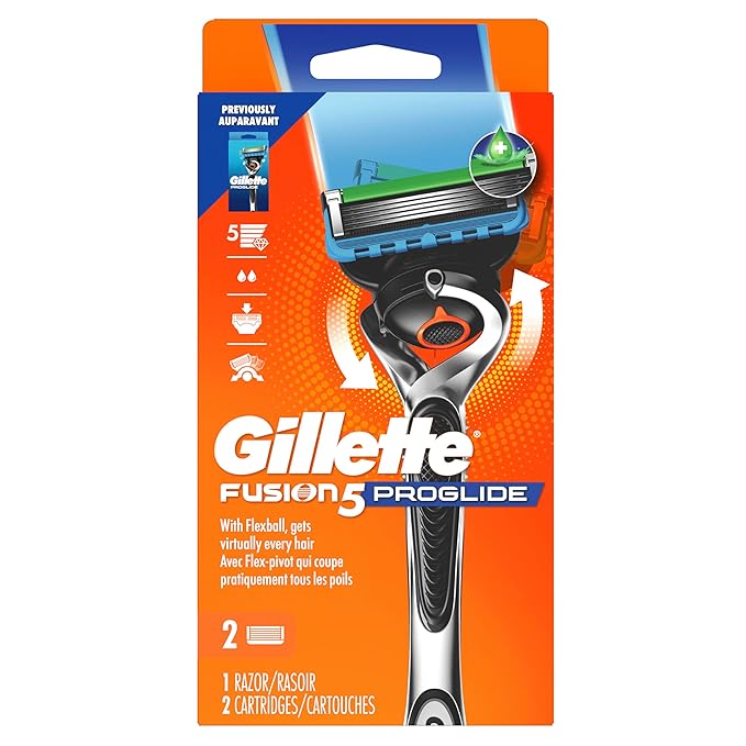 Gillette ProGlide Razor for Men, Handle + 2 Blade Refills