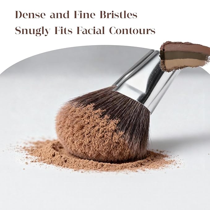 GUOXIAONIU Angled Blush Brush, Bronzer Brush, Contour Brushes For Makeup, Foundation Brush, Angled Makeup Brush, Soft Dense Bristles Vegan & Cruelty-Free, Ideal For Liquid Cream And Powder Cosmetics