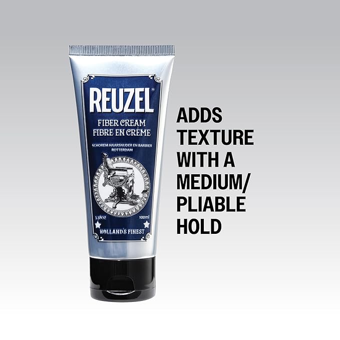 Reuzel Fiber Cream, Provides a Low Shine Finish, 3.38 oz