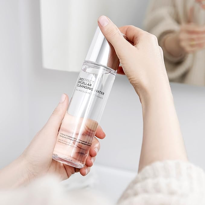 BIOEFFECT Micellar Cleansing Water, Make-up Remover and Hydrating Facial Cleanser of Icelandic Geo-Thermal Mineral Lava Water & Plant-Based Humectants, Fragrance-Free Luxury Face Wash