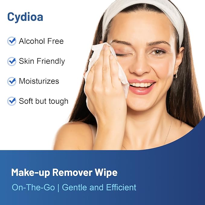 20 Count Makeup Remover Wipes Individually Wrapped, Travel Individual Wet Wipes Bulk, Gentle Cleansing for Face Mascara Lipstick, Single Makeup Removing Wet Wipes