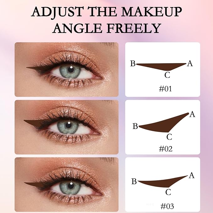 Boobeen 120 PCS Eyeliner Stickers, Adhesive Instant Cat Eyeliner Stamp, Eye Patches with Precision Tweezers, Long-Lasting & Waterproof for Easy Symmetrical Wings