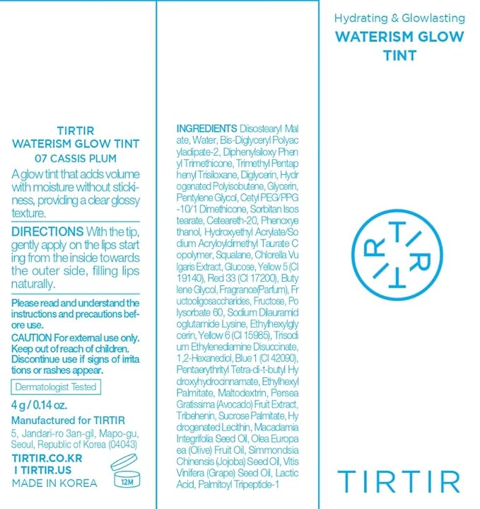 TIRTIR Waterism Glow Tint (07 Cassis Plum, 0.14 0.14 Fl Oz
