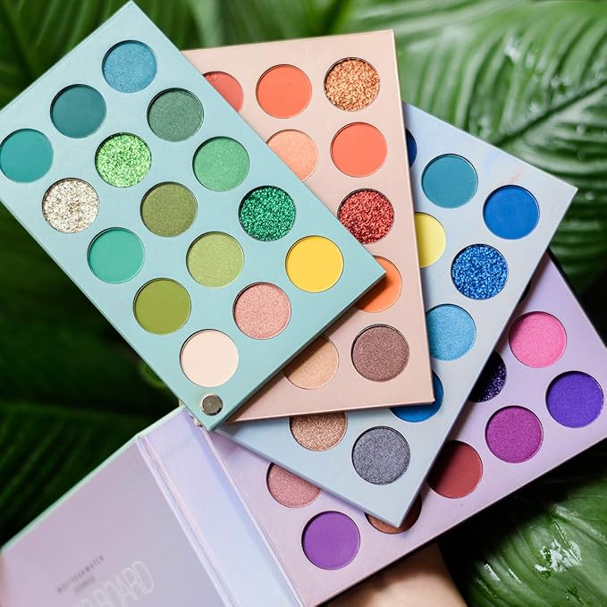 BestLand 60 Colors Eyeshadow Palette, 4 in1 Color Board Makeup Palette Set Highly Pigmented Glitter Metallic Matte Shimmer Natural Ultra Eye Shadow Powder Easy to Blend