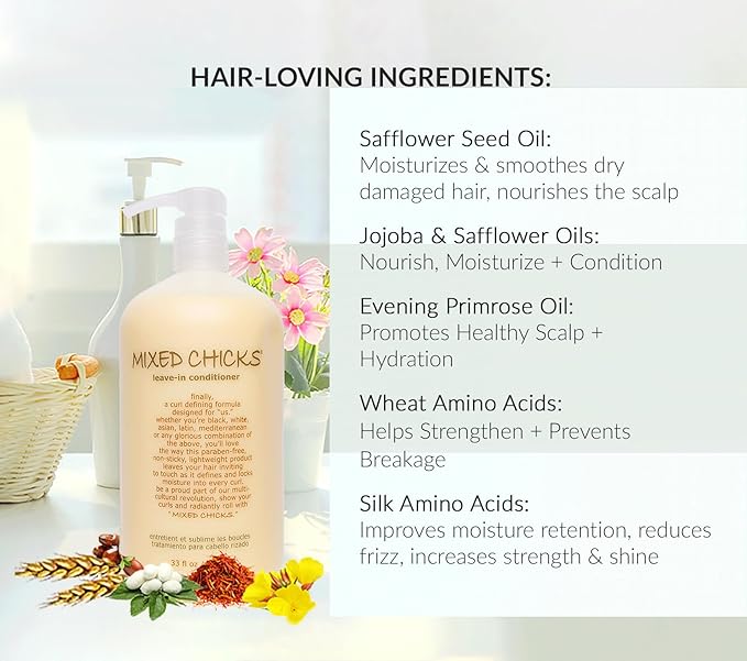 Mixed Chicks Curl Defining & Frizz Eliminating Leave-In Conditioner, 33 fl.oz.