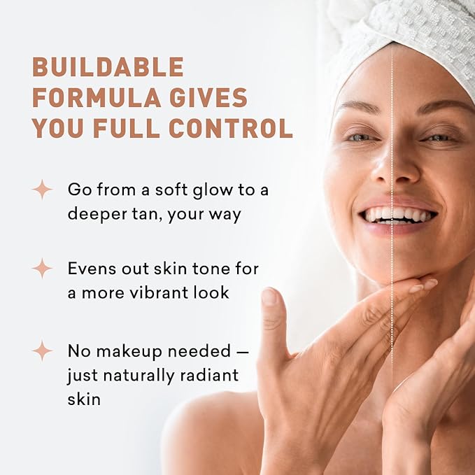 Sunless Tanning Daily Facial Cream | Self-Tanner | Sunless Tanning Lotion | Self-Tanning Lotion | Sunkiss Glow | Just Nutritive | 4 Oz