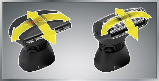 MANGROOMER - ULTIMATE PRO Back Shaver with 2 Shock Absorber Flex Heads, Power Hinge, Extreme Reach Handle and Power Burst