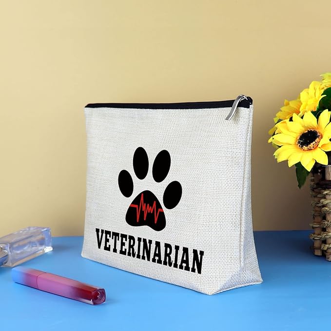 Vet Tech Gifts Veterinarian Gifts Makeup Bag New Veterinary Medicine Graduation Present Travel Cosmetic Bag Christmas Birthday Present for Veterinarian Veterinary Technician Toiletries Pouch