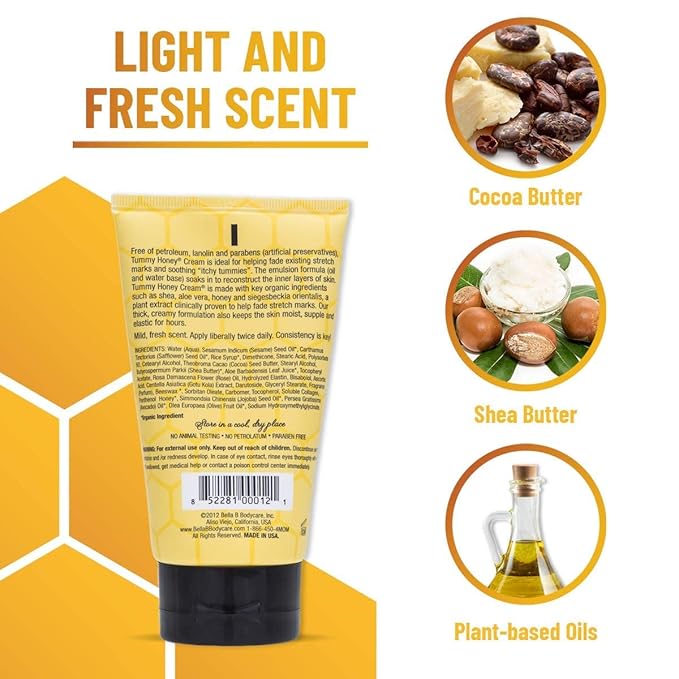 BELLA B NATURALS Tummy Honey Cream 4oz