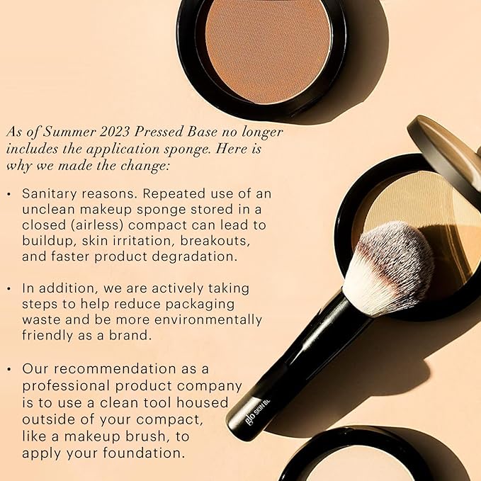 Glo Skin Beauty Pressed Base Powder Foundation Makeup (Tawny Medium) - Flawless Coverage for a Radiant Natural, Second-Skin Finish