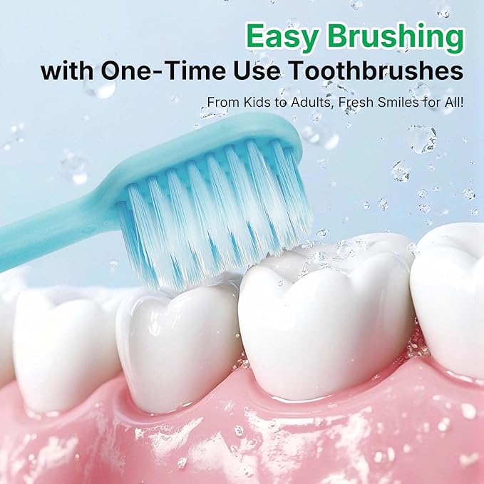 30-Pack Premium Bulk Disposable Toothbrushes, Individually Wrapped, Soft Bristles, Peanut Grip Handle for Travel, Guest Bathroom, Hotel & Emergency Kits, Family, Kids & Adults, Single Use