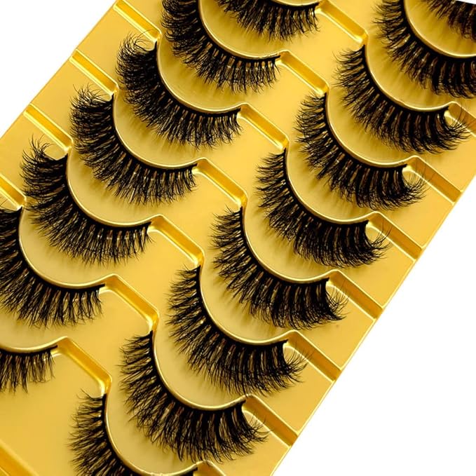 HBZGTLAD Soft Mink Eyelashes 3D Curl Winged End Eye Elongated Fake Lashes Thick Handmade Natural False Eyelash Messy Cross Lash Wholesale (XT18)