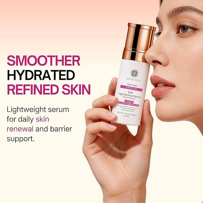 Martinni Anti Aging Face Serum – Advanced Regenerating Serum with Epidermal Growth Factor, Hyaluronic Acid & Peptides for Youthful, Radiant Skin