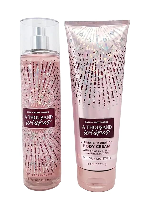 Bath & Body Works - Signature Collection - A Thousand Wishes- Gift Set- Fine Fragrance Mist & Ultra Shea Body Cream by Bath & Body Works