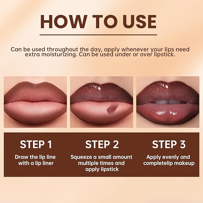 Lip Liner Gloss Set, Dark Red Plumping Lip Liner Lip Pencil Moisturizing Lightweight Lip Gloss Lip Combo, High Shine Glossy Lip Tint Lip Stain Makeup Long Lasting Lip Contour for Women