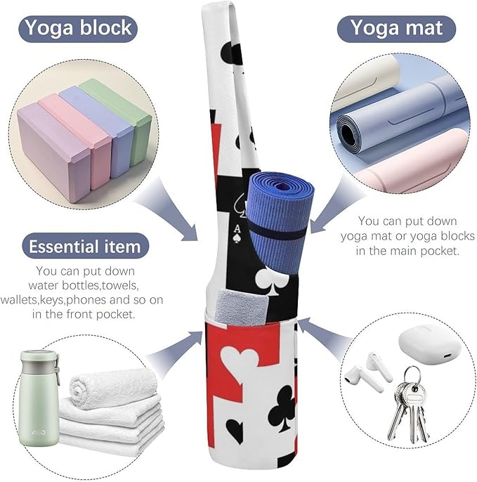 Yoga Mat Bag Large Tote Carrier Holder with Water Bottle Pocket Yoga Bags