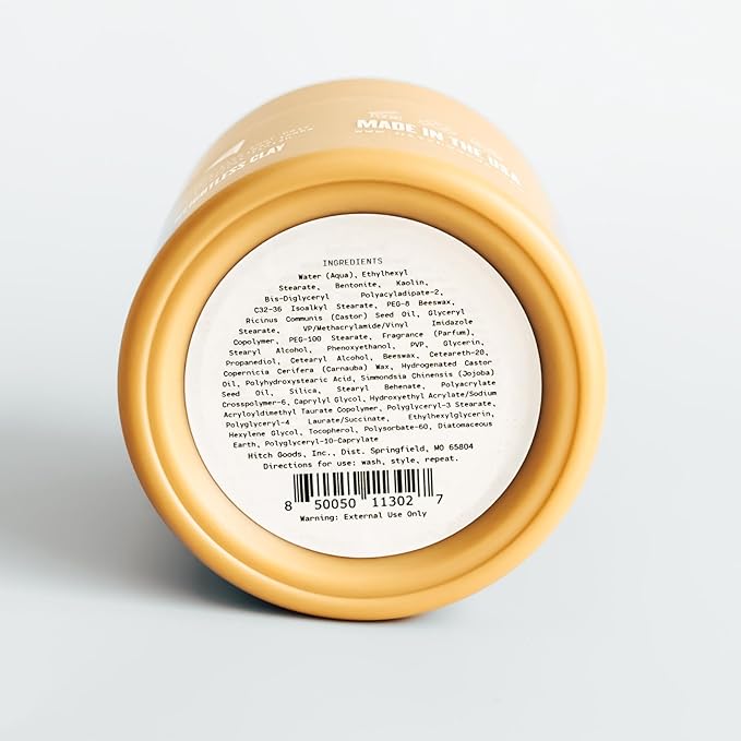 Hitch Weightless Clay Light Hold Natural Finish Hair Clay Pomade for Men