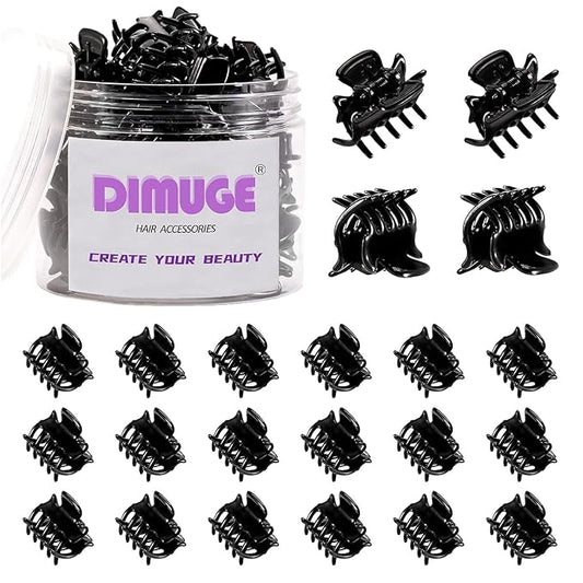 22 Pcs Small Hair Clips Black Hair Claw Clips for Girls Women, 3cm Hair Clips for Kids and Adult DIY, Stying Hairstyles, Stable Grip, Non-slip Multifunction Hair Accessories.