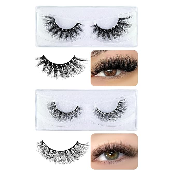 MAGEFY 20 Pairs 4 Styles Eyelashes, 7mm-18mm Lashes Natural Look to Dramatic False Eyelashes with Portable Boxes,Style-1
