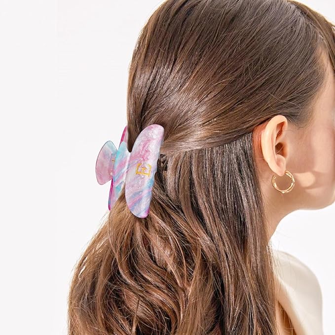 Birthday Gift for Girls Initial Hair Clips Personalized Hair Claws Teacher Gifts for 3 4 5 6 7 8 9 10 11 12 13 Year Old Girls - Lavender,J
