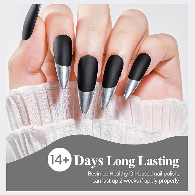 Black Matte Nail Polish, Air Quick Dry Nail Lacquer Matte Finish Effect, Nail Art Varnish Long Lasting & Fast Drying Velvet Nail Polish for Nail Art
