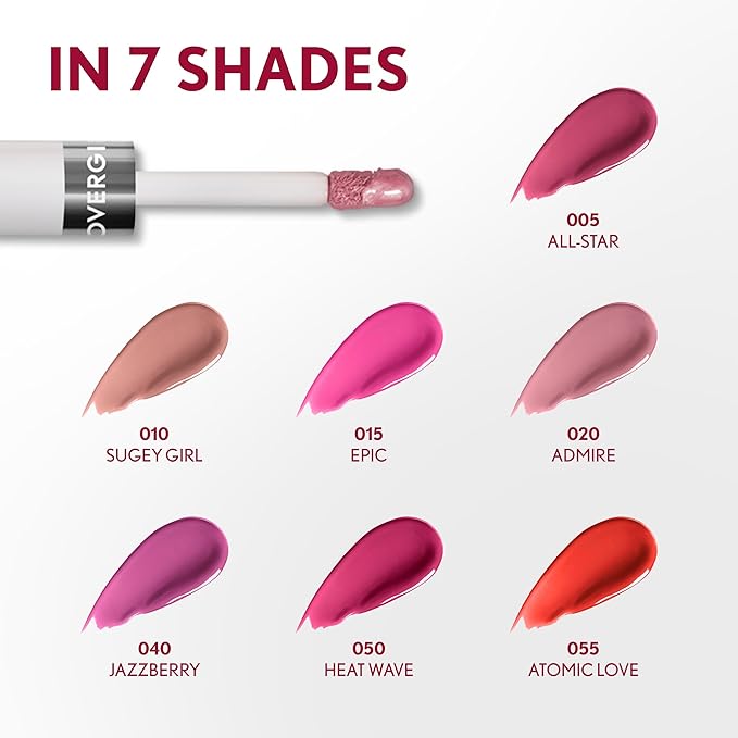 COVERGIRL Outlast All-Day, 050 Heat Wave, Lip Color, 24-Hour Wear, Hydrating Balm, Kiss-Proof, Moisturizing, Vegan Formula, 0.07oz/0.08oz