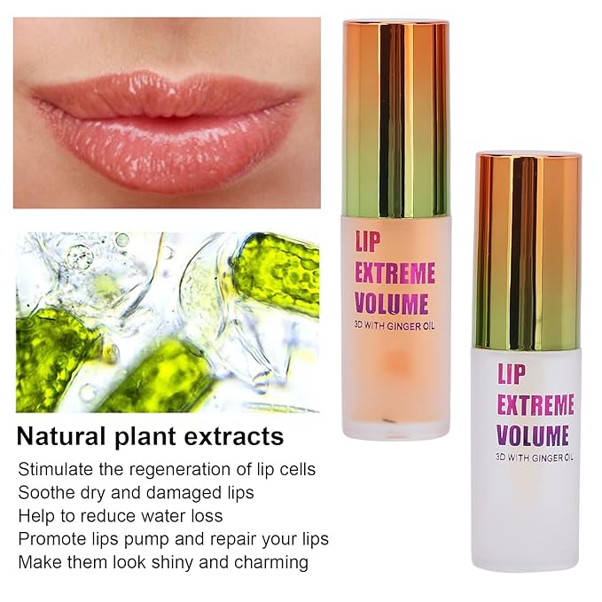 2pcs Lip Plumper Mint Ginger Extract Irritating
