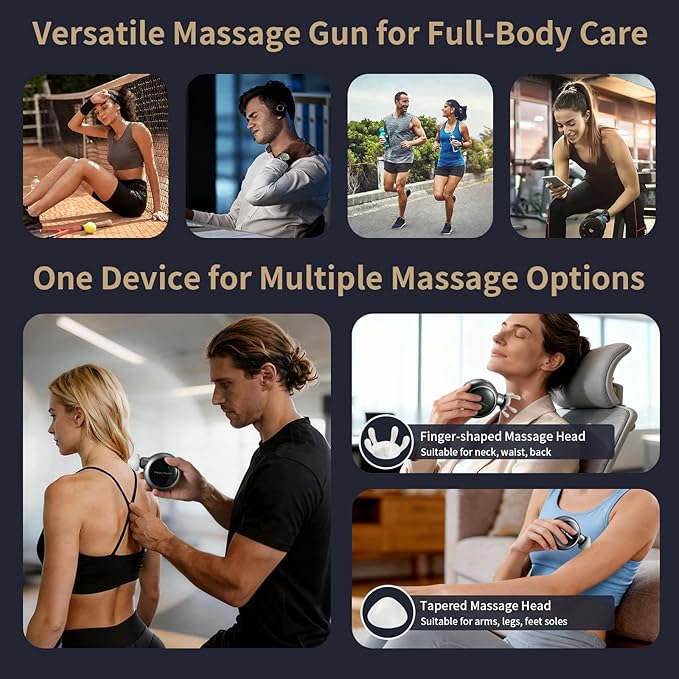 Fancy Home® Mini Massage Gun - Small Titan | Palm-Sized Deep Tissue Massager Gun, Unique Circular Pocket Muscle Massage Gun, Cordless Powerful 3200 RPM | Ultra Quiet | Travel-Friendly & Gift Ready