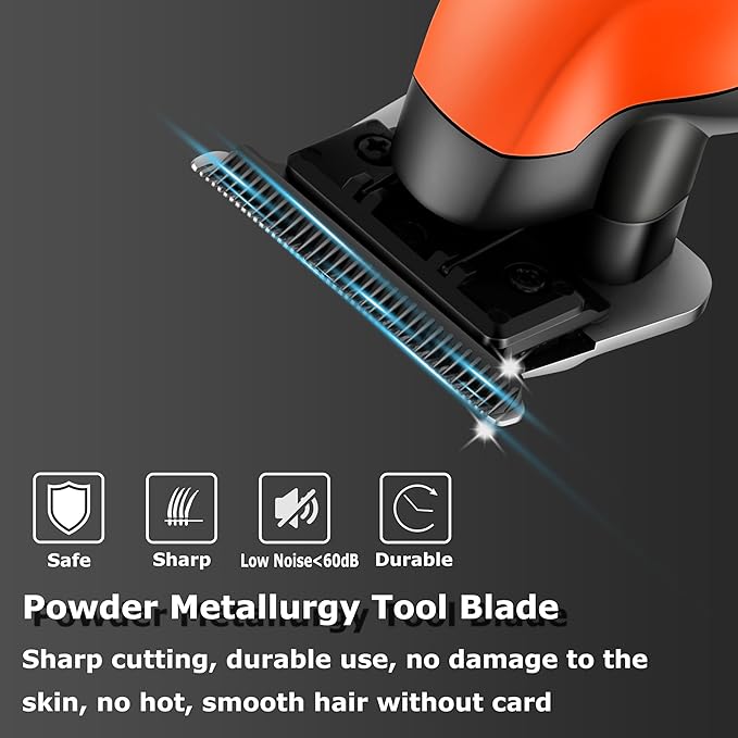 KEMEI 2293 Professional Hair/Beard Trimmer for Men Zero Gapped Hair Clippers for Barber with T Blade, Rechargeable, Cordless