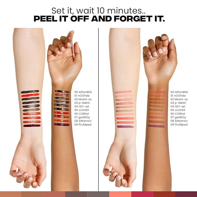 Sacheu Lip Liner STAY-N Peel Off Lip Stain — Long Lasting Waterproof Lip Tint with Hyaluronic Acid & Vitamin E — Transfer Proof Matte Finish, Vegan & Cruelty-Free (MUAH-VE)