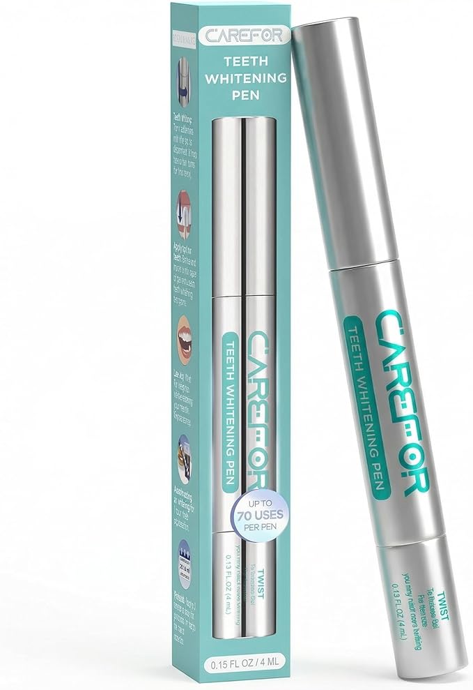 Teeth Whitening Pen1 Pack (4ml) Fast-Acting Whitening Gel with Brush Applicator – Portable Travel Kit for Professional Stain Removal & Brighter Smile