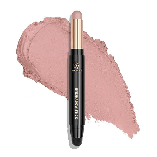 FV Long Lasting Cream Eyeshadow Stick, Waterproof & High Pigmented Eye Shadow Sticks Duo with Blending Sponge, Crease-Proof & Natural Finish Eyeshadow Pencil, Sand Matte