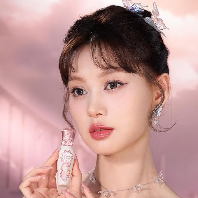 Flower Knows Midsummer Fairytales Lip Gloss-Glowy Moisturizing Coating Lip Lacquer-Hydrating Tinted Lip Oil for Girls&Women-Vegan & Cruelty Free-0.17Fl Oz(G02 Little Flower Fairy)