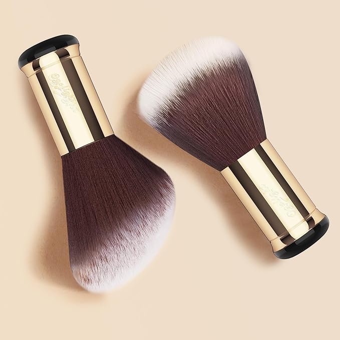 Kabuki Brush Blush Brush - with 3D Gradient Density Ultra-Soft Synthetic Bristles, Lightweight Non-Shedding Blush & Foundation Makeup Tool