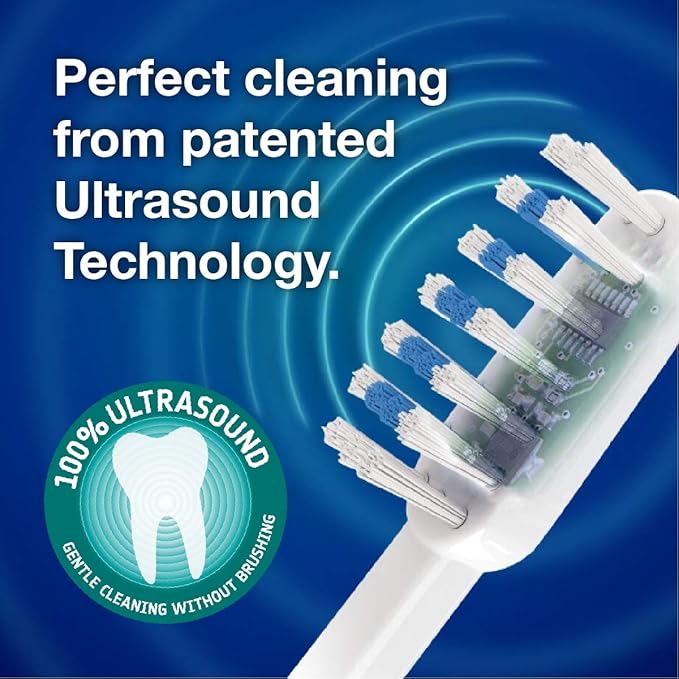 Emmi-dent Oral Waver Electric Toothbrush with 100% Ultrasound Technology, Gentle Vibration and Nano-Bubble Toothpaste. Ideal for Sensitive Teeth, Plaque Removal and More! (Half Year Supply Set)