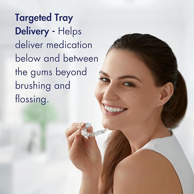 Perio Restore® Gel 3oz 3-Pack – 1.7% Hydrogen Peroxide Teeth Whitening & Oral Care Gel, Mint Flavor, Includes 2 Trays for Easy at-Home Application