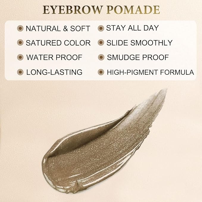 LAVONE Eyebrow Stamp Stencil Kit for Eyebrows, Brow Stamp Trio Kit with Waterproof Eyebrow Pencil, Eyebrow Pomade, 20 Eyebrow Stencils, Dual-ended Eyebrow Brush and Sponge Applicator - Blonde