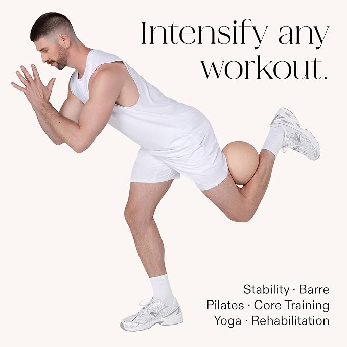 Bala Non-Weighted Exercise Ball - 8" Yoga Ball for Barre, Stretching, Strength & Core Training - Small Pilates Ball Workout Accessory with Mini Pump for Home Gym & Fitness Routines - 100% PVC
