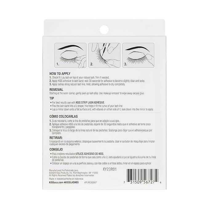 KISS So Wispy, False Eyelashes, 'Style #01', 14mm, Includes 5 Pairs Of Lashes, Easy to Apply, Reusable Lash Clusters