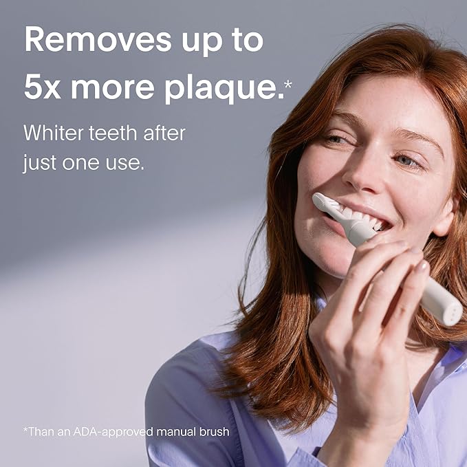 SURI 1.0 Sonic Electric Toothbrush |1 Month+ Battery | Designed in California | Electric Toothbrush for Adults | Travel Toothbrushes | Tooth Brush | White